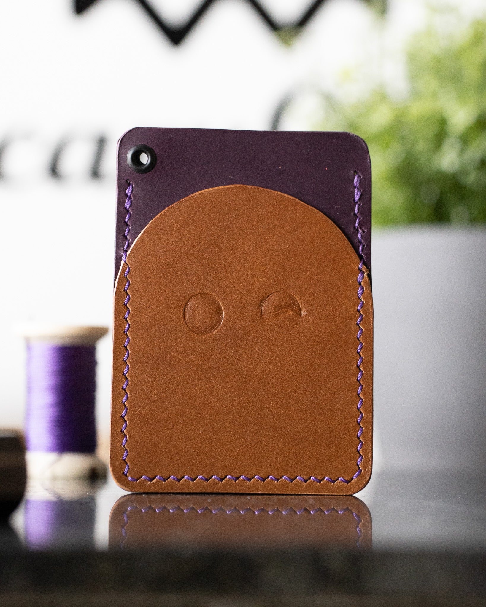 PARANRML Wallet Violet and Cognac 